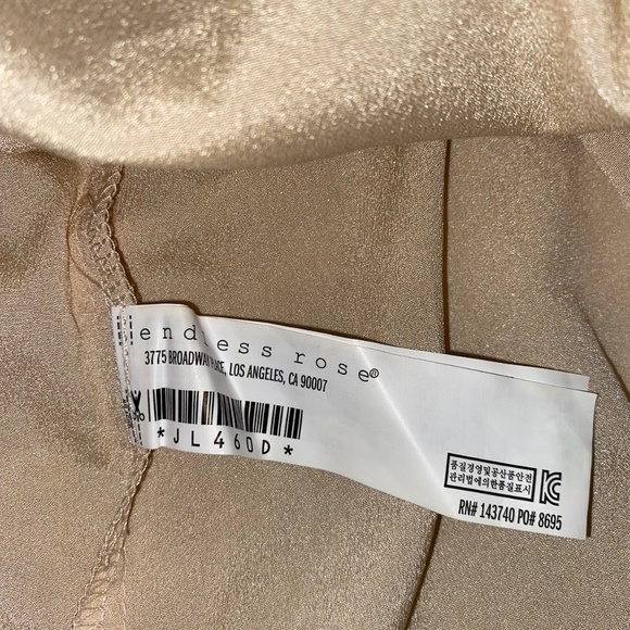 NWT Endless Rose Polka Dot Ruffle Strap V-Neck Ivory Mini Dress size Small NEW - Picture 7 of 8